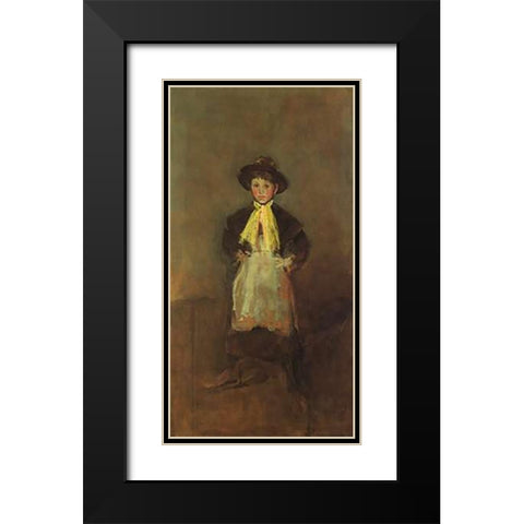 The Chelsea Girl 1884 Black Modern Wood Framed Art Print with Double Matting by Whistler, James McNeill