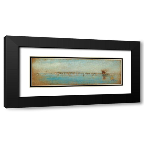 The Isles Of Venice 1880s Black Modern Wood Framed Art Print with Double Matting by Whistler, James McNeill