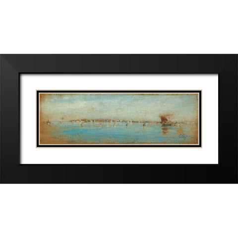 The Isles Of Venice 1880s Black Modern Wood Framed Art Print with Double Matting by Whistler, James McNeill