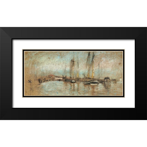 The Little Riva In Opal 1879 Black Modern Wood Framed Art Print with Double Matting by Whistler, James McNeill