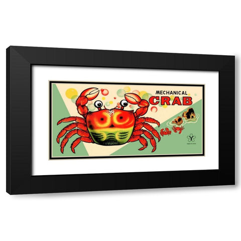 Mechanical Crab Black Modern Wood Framed Art Print with Double Matting by Retrobot