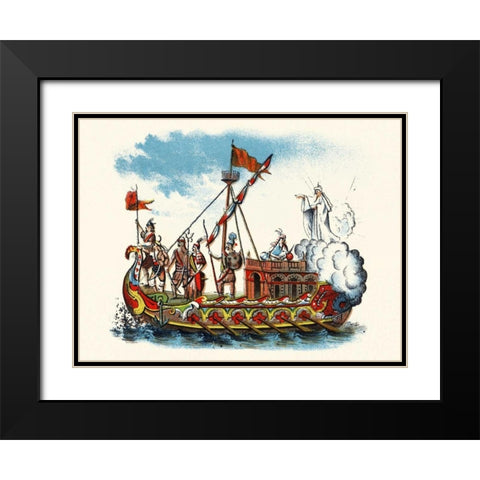 Tavics Vision Black Modern Wood Framed Art Print with Double Matting by Unknown