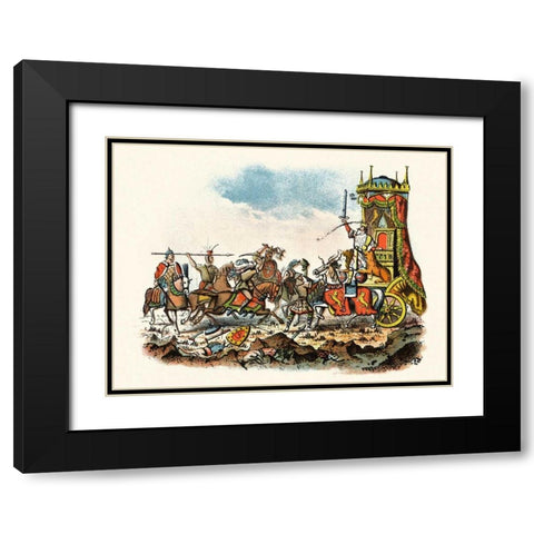 Rodericks Fall Black Modern Wood Framed Art Print with Double Matting by Unknown