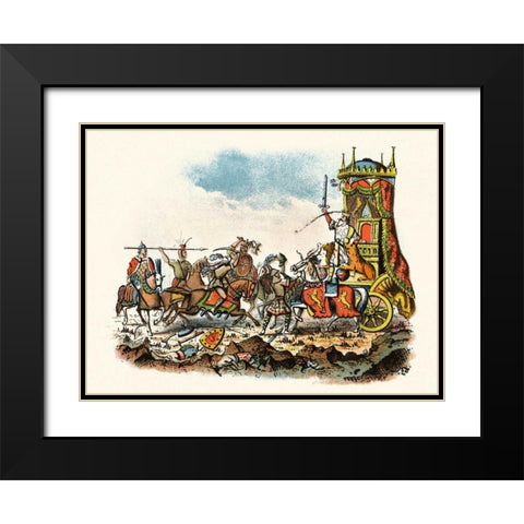 Rodericks Fall Black Modern Wood Framed Art Print with Double Matting by Unknown