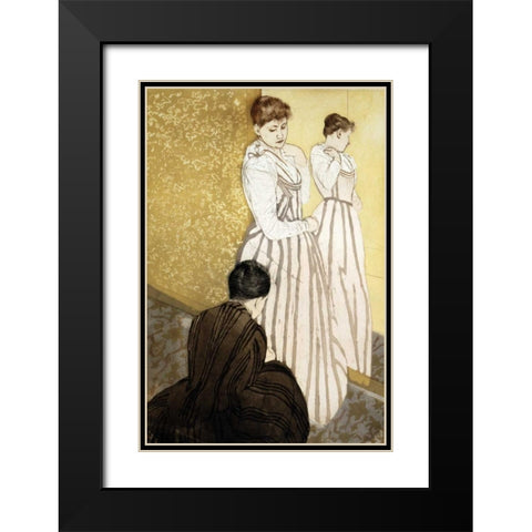 The Fitting Black Modern Wood Framed Art Print with Double Matting by Cassatt, Mary