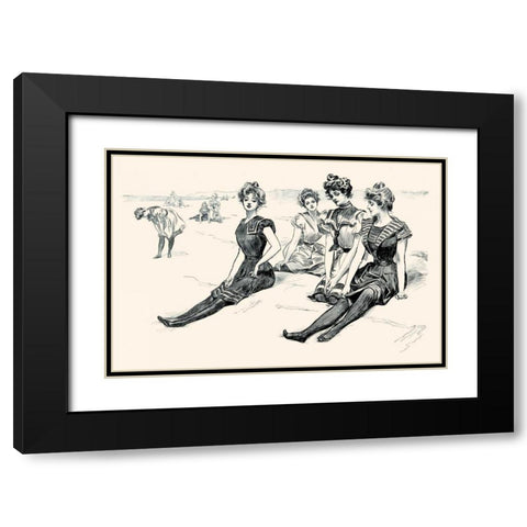 Picturesque America Black Modern Wood Framed Art Print with Double Matting by Gibson, Charles Dana