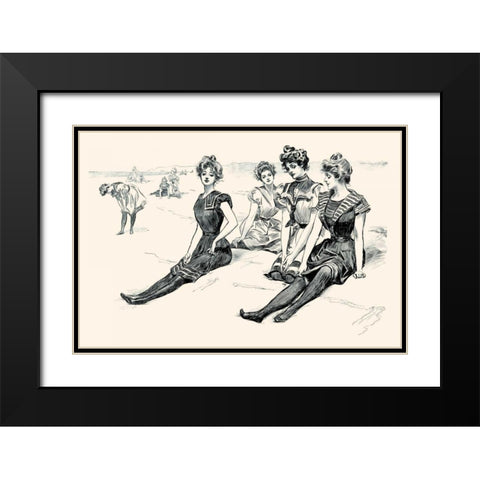 Picturesque America Black Modern Wood Framed Art Print with Double Matting by Gibson, Charles Dana
