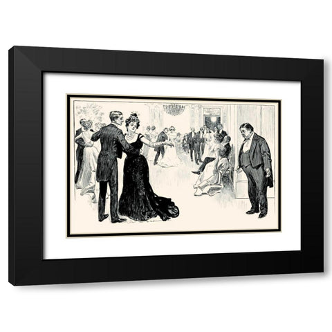 Matrimonial Misfits Black Modern Wood Framed Art Print with Double Matting by Gibson, Charles Dana