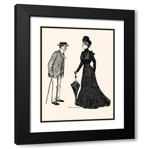 How Long Should I wear Mourning Black Modern Wood Framed Art Print with Double Matting by Gibson, Charles Dana