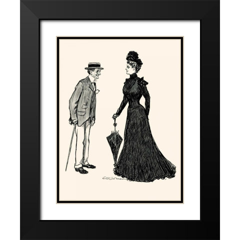 How Long Should I wear Mourning Black Modern Wood Framed Art Print with Double Matting by Gibson, Charles Dana