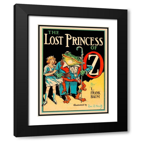 Lost Princess of Oz Black Modern Wood Framed Art Print with Double Matting by Neill, John R.