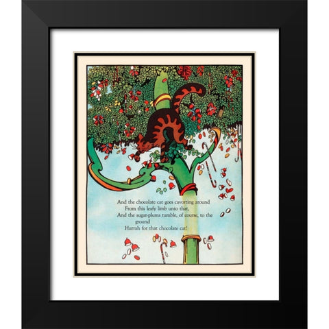 Tumbling Sugar Plums Black Modern Wood Framed Art Print with Double Matting by Field, Eugene