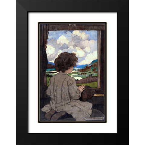 Journey Black Modern Wood Framed Art Print with Double Matting by Green, Elizabeth Shippen