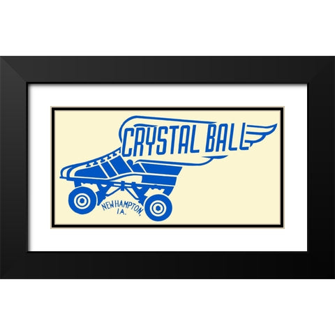Crystal Ball Black Modern Wood Framed Art Print with Double Matting by Retrorollers