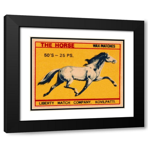 The Horse Matches Black Modern Wood Framed Art Print with Double Matting by Phillumenart