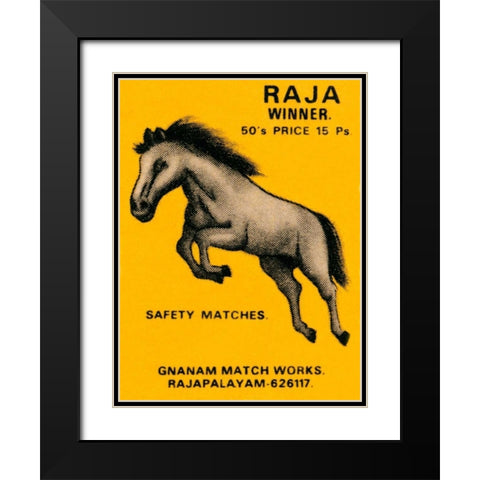 Raja Winner Safety Matches Black Modern Wood Framed Art Print with Double Matting by Phillumenart