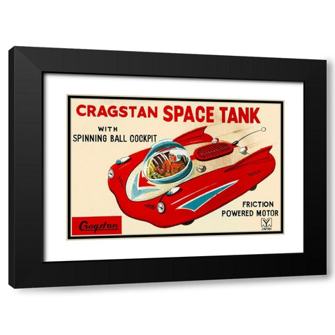 Cragstan Space Tank Black Modern Wood Framed Art Print with Double Matting by Retrotrans