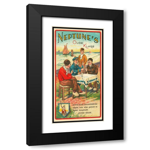 Neptunes Oude Klare Black Modern Wood Framed Art Print with Double Matting by Retrolabel