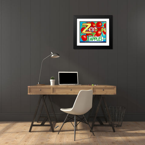 Zee Apples Black Modern Wood Framed Art Print with Double Matting by Retrolabel