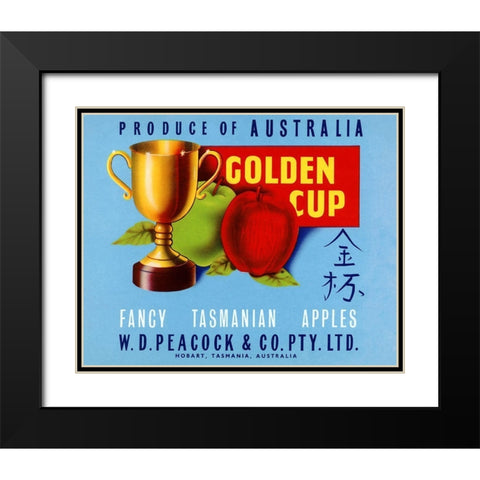 Golden Cup Black Modern Wood Framed Art Print with Double Matting by Retrolabel