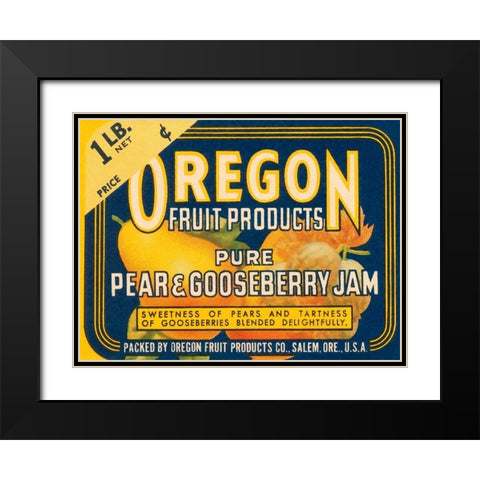 Pure Pear and Gooseberry Jam Black Modern Wood Framed Art Print with Double Matting by Retrolabel
