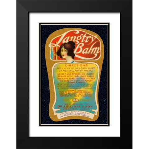 Langtry Balm Black Modern Wood Framed Art Print with Double Matting by Retrolabel