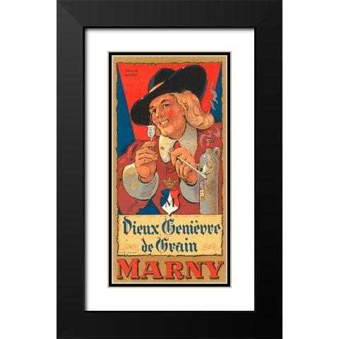 Marny: Dieux Genievre de Grain Black Modern Wood Framed Art Print with Double Matting by Retrolabel