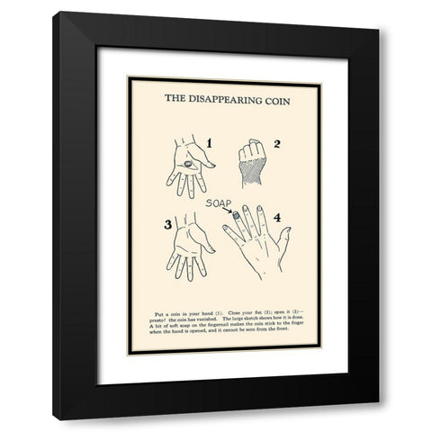 The Disappearing Coin Black Modern Wood Framed Art Print with Double Matting by Retromagic