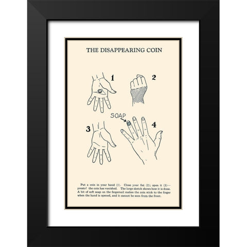 The Disappearing Coin Black Modern Wood Framed Art Print with Double Matting by Retromagic
