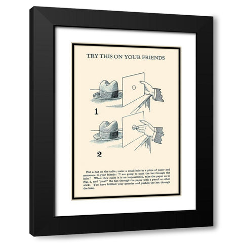 Try This on Your Friends Black Modern Wood Framed Art Print with Double Matting by Retromagic