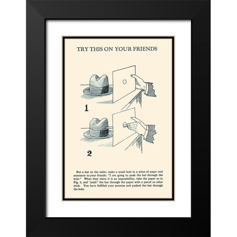 Try This on Your Friends Black Modern Wood Framed Art Print with Double Matting by Retromagic