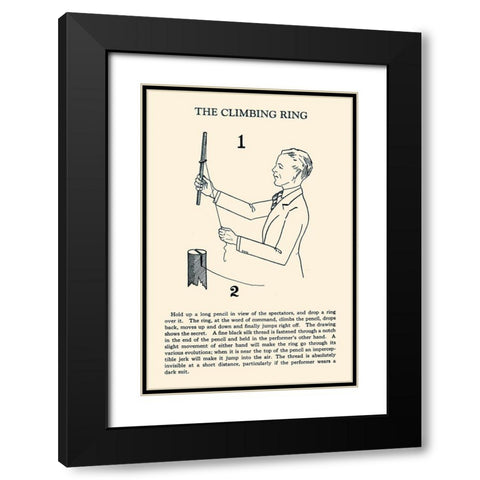 The Climbing Ring Black Modern Wood Framed Art Print with Double Matting by Retromagic