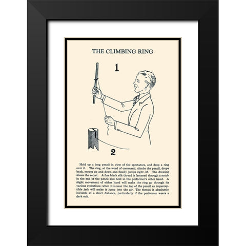 The Climbing Ring Black Modern Wood Framed Art Print with Double Matting by Retromagic