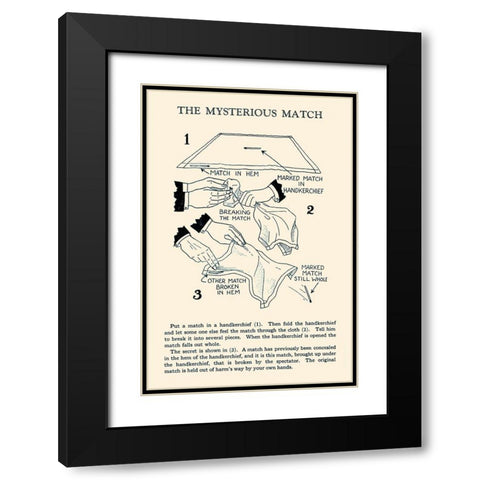 The Mysterious Match Black Modern Wood Framed Art Print with Double Matting by Retromagic