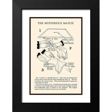 The Mysterious Match Black Modern Wood Framed Art Print with Double Matting by Retromagic
