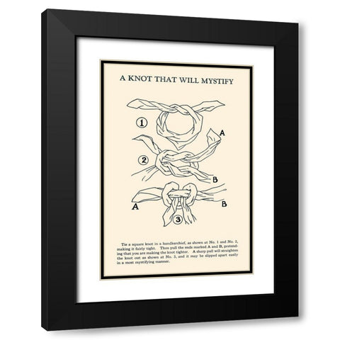A Knot That Will Mystify Black Modern Wood Framed Art Print with Double Matting by Retromagic