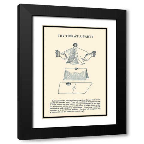 Try This at a Party Black Modern Wood Framed Art Print with Double Matting by Retromagic