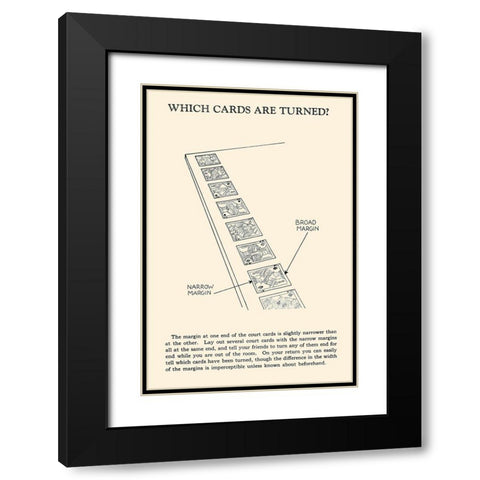 Which Cards are Turned Black Modern Wood Framed Art Print with Double Matting by Retromagic