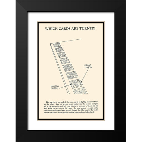 Which Cards are Turned Black Modern Wood Framed Art Print with Double Matting by Retromagic