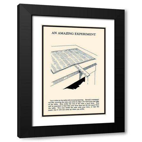 An Amazing Experiment Black Modern Wood Framed Art Print with Double Matting by Retromagic