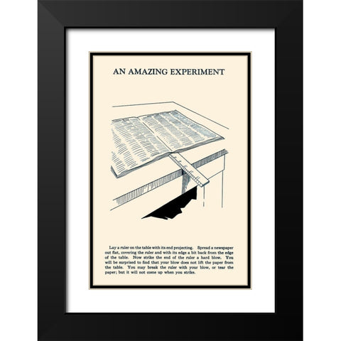 An Amazing Experiment Black Modern Wood Framed Art Print with Double Matting by Retromagic