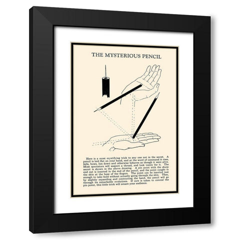 The Mysterious Pencil Black Modern Wood Framed Art Print with Double Matting by Retromagic