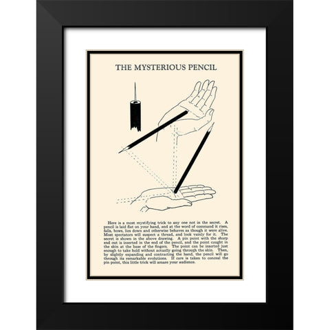 The Mysterious Pencil Black Modern Wood Framed Art Print with Double Matting by Retromagic