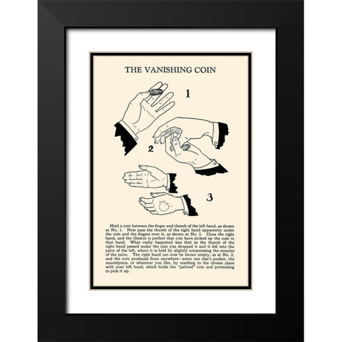 The Vanishing Coin Black Modern Wood Framed Art Print with Double Matting by Retromagic