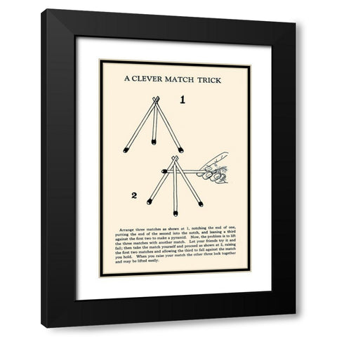 The Obedient Matches Black Modern Wood Framed Art Print with Double Matting by Retromagic