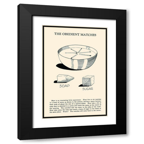 The Obedient Matches Black Modern Wood Framed Art Print with Double Matting by Retromagic