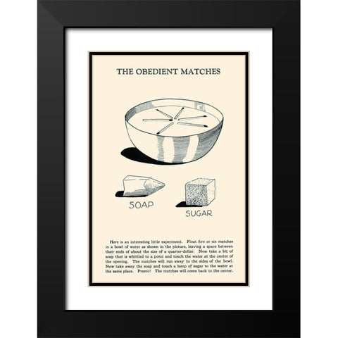 The Obedient Matches Black Modern Wood Framed Art Print with Double Matting by Retromagic