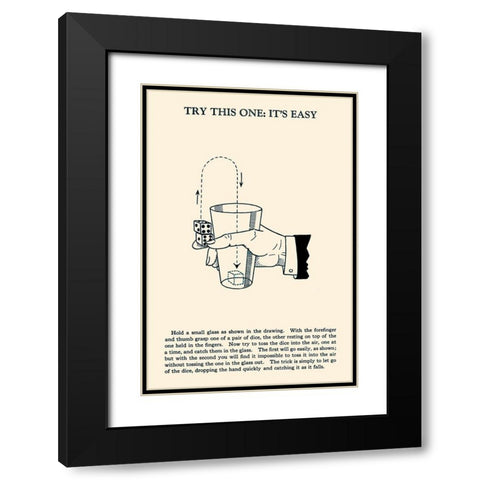Try This One: Its Easy Black Modern Wood Framed Art Print with Double Matting by Retromagic