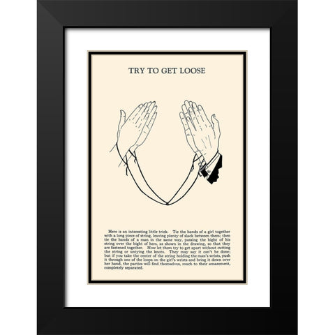 Try to Get Loose Black Modern Wood Framed Art Print with Double Matting by Retromagic
