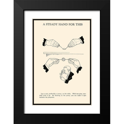 A Steady Hand for This Black Modern Wood Framed Art Print with Double Matting by Retromagic